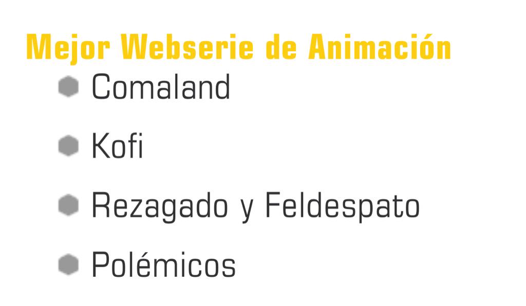 Muy contentos x la nominación en el <a href="/FEW_webfest/">FEW webfest</a> a mejor webserie animación!!! Crucemos dedos!!! 😊