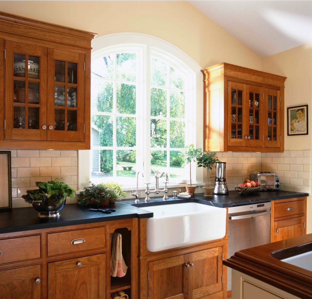 Cherry cabinets in timeless Victorian design, London