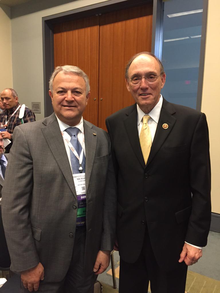 AmerGastroAssn's tweet photo. AGA President Dr Michael Camilleri meets with @DrPhilRoe after a great #DDW15 presentation http://t.co/OOT8Sq3CmA