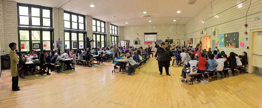 CALC_Chicago's tweet photo. About 2 begin the weeklong educational music tour by @SalaamBand starting at Murray Language Academy! @ChiPubSchools http://t.co/jsysqI33tq