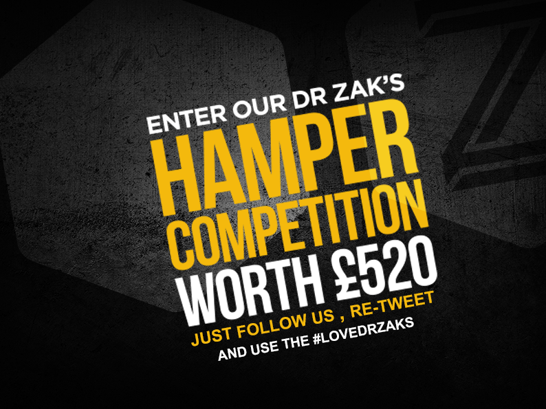 EazyeggUK's tweet photo. Want to win a Dr Zak's hamper worth £520?Just follow us, RT or use #LOVEDRZAKS to enter! 👍💪👊 Winner announced Friday http://t.co/i0N5eYebyd