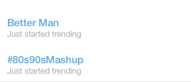 TrivWorks's tweet image. Yes! #80s90sMashup now trending nationally - let's keep it going! #TheHashtagGame