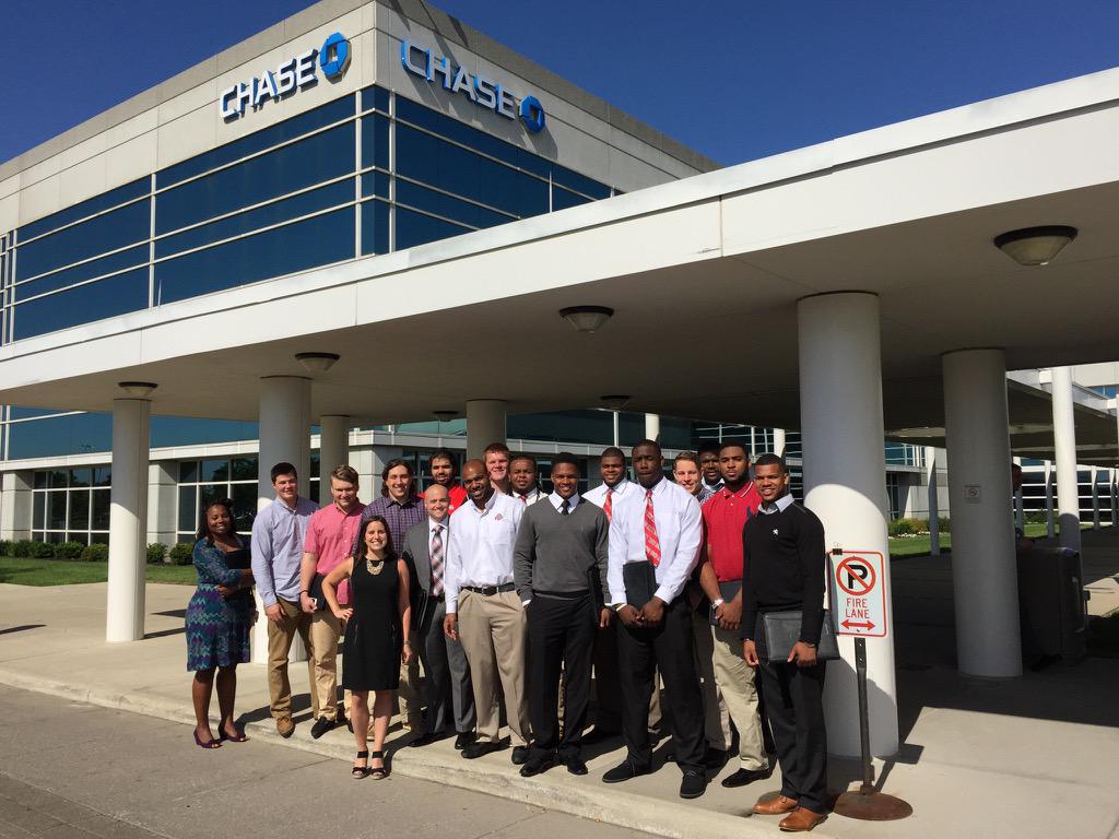 14 players are doing a shadowing experience today at JP Morgan Chase. Real Life Application.