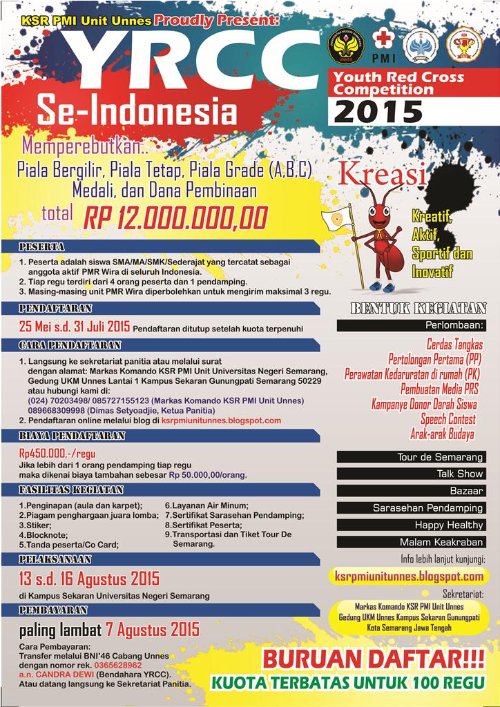 PMR SMANEST (@pmrsmanest) on Twitter photo “@KSRPMIUnitUnnes: SIAMO!!! YRCC 2015 hadir lagi. Ayo buruan daftarkan sekolahmu.. Kuota terbatas 😄 <a href="/PmrSmanest/">PMR SMANEST</a>” “@KSRPMIUnitUnnes: SIAMO!!! YRCC 2015 hadir lagi. Ayo buruan daftarkan sekolahmu.. Kuota terbatas 😄 <a href="/PmrSmanest/">PMR SMANEST</a>”