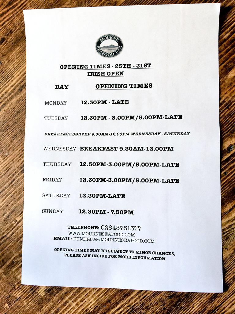 MSBDundrum's tweet photo. Breakfast served 9.30am-12.00pm all throughout the @IrishOpenGolf http://t.co/tcqSJjXZrO