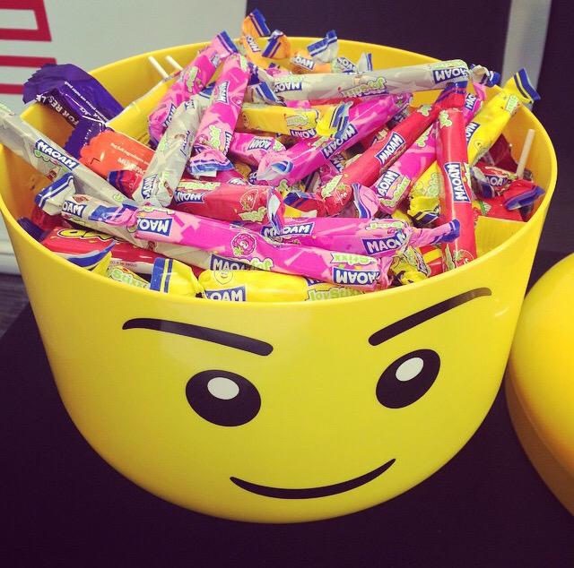 ITNProductions's tweet photo. Come get 'em for the train home! #sweets #lego #vmc15 #realtime #content #production http://t.co/D3Ei2hzuZG