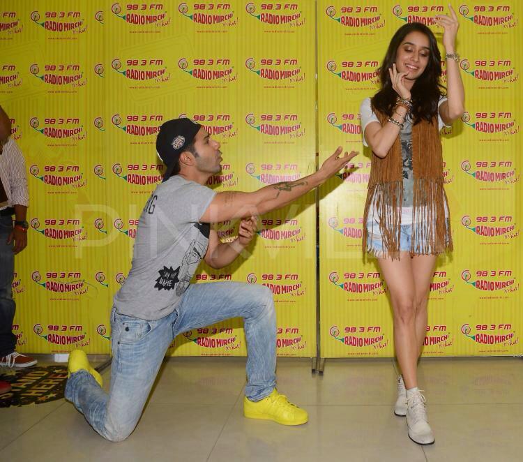 VarunsTeam's tweet photo. [Pic Set] @Varun_dvn n @ShraddhaKapoor Promotes ABCD 2 At Radio Mirchi (3) http://t.co/i3P1uN9PXx
