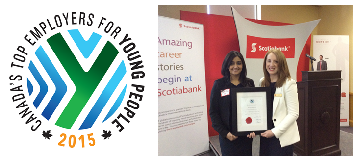 DCannz's tweet photo. @Scotiabank named one of Canada’s top employers for young people by @top_employers http://t.co/3WUXE9tWvT http://t.co/ZM0BOVwnDl