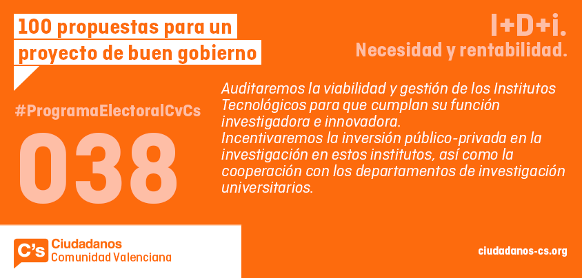 CsCValenciana's tweet photo. 100 Propuestas para un proyecto de buen gobierno #ProgramaElectoralCvCs @CsCValenciana @CarolinaPunset http://t.co/zVqBQ2cbVH