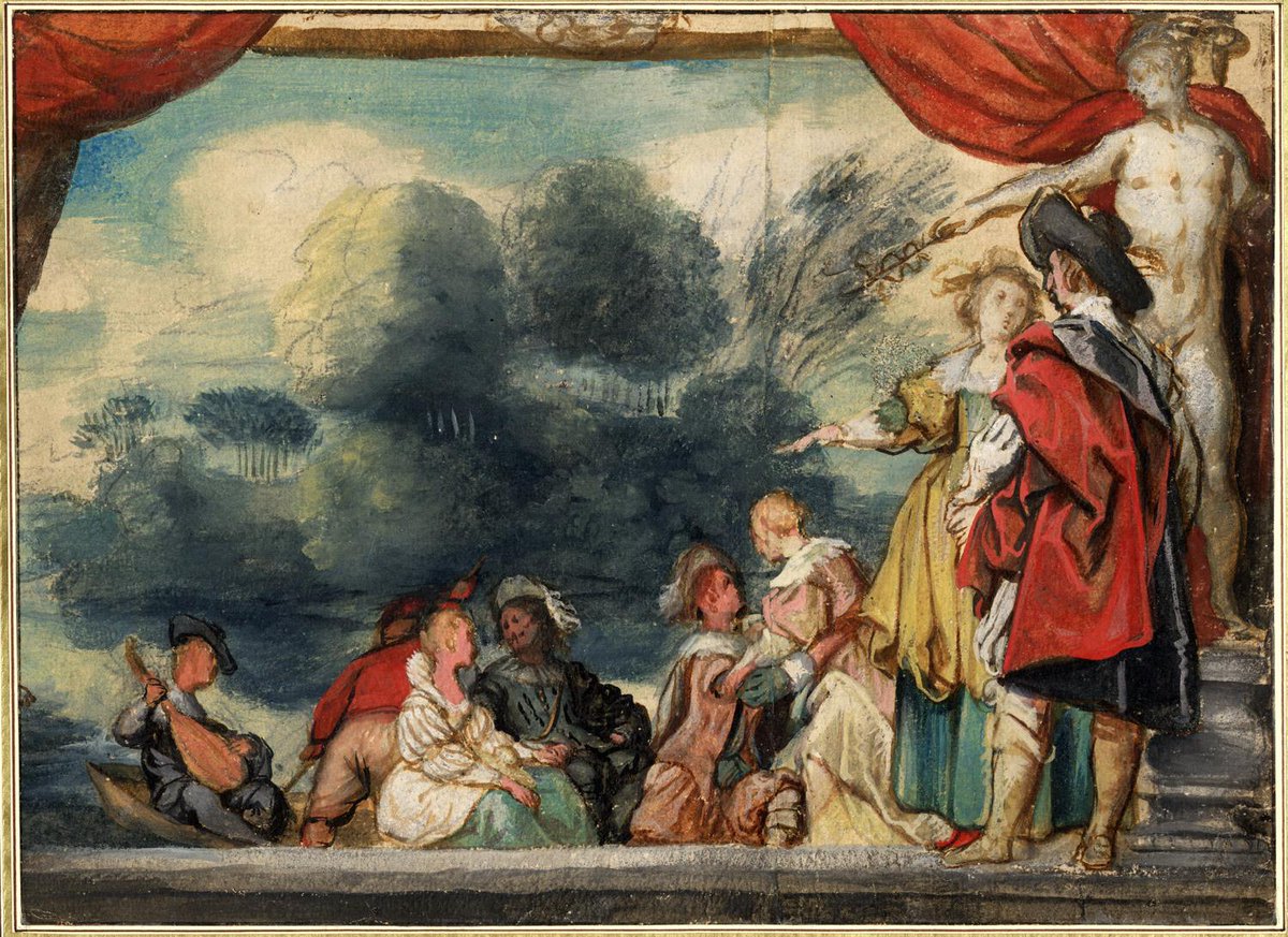 britishmuseum's tweet photo. Born #onthisday in 1593: Flemish artist Jacob Jordaens. This drawing depicts a boating party http://t.co/ZW6DNcxi5g http://t.co/e5nY5ca3GP