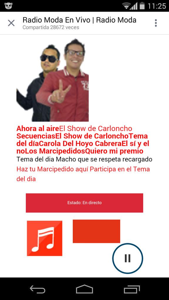 Steph19261's tweet photo. @renzowinder @carlonchodemoda @ModaFM escuchándolos 🙋💘 http://t.co/IS9t7JLste