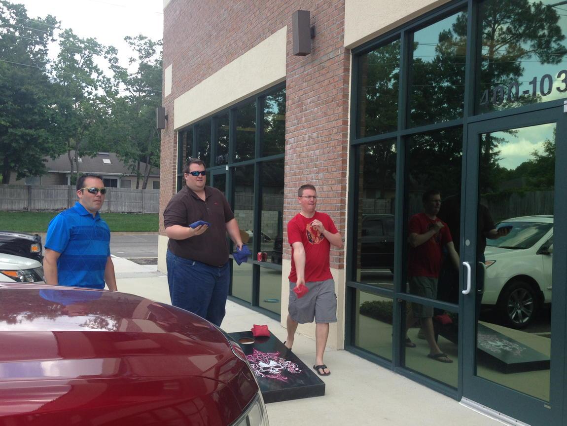 PragmaticWorks's tweet image. Nothing like a little corn hole game with @knight_devin, @MikeDavisSQL & @wadamj!