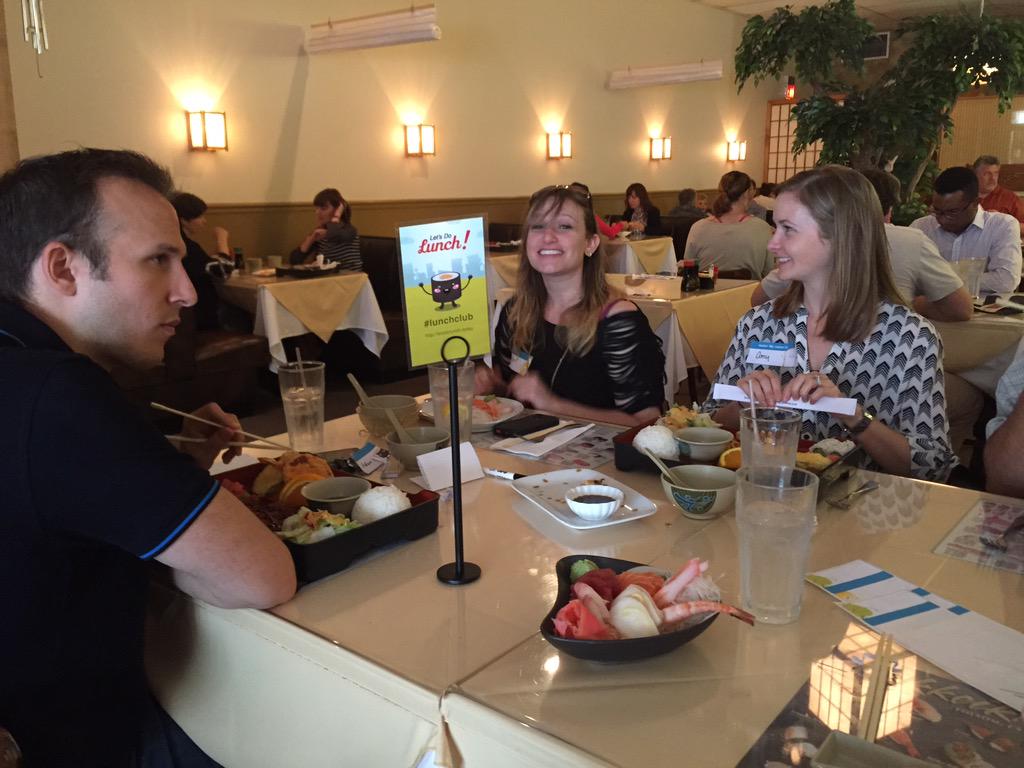 letsdolunchapp's tweet photo. Hooray #lunchclub! Happy faces and full tummies, thanks @SushiMio http://t.co/e6djlIDKQO