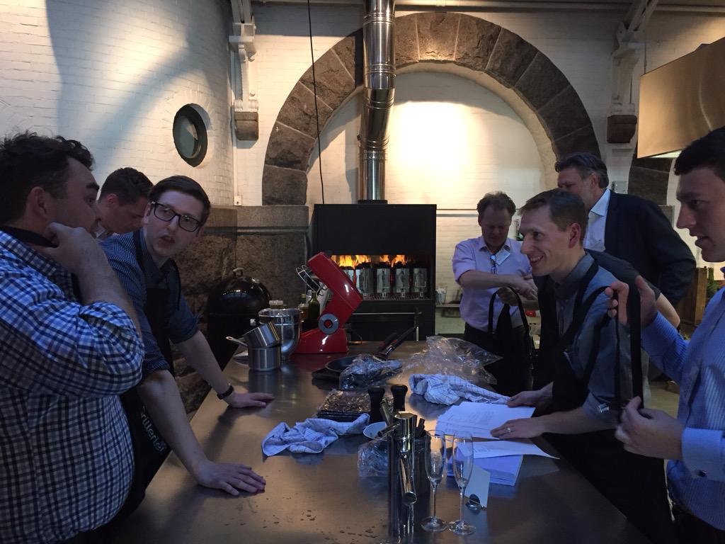KlausNyengaard's tweet photo. Awesome: 65 tech entrepreneurs + VC's cook food TOGETHER #Techbbq15 #cphftw, we might be dead w/food poisining tom http://t.co/FPIXZZsIHF