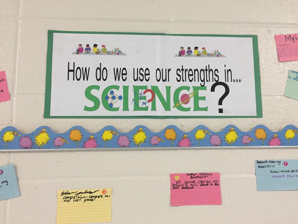 Students post how they use their strengths in science #PinkSQ