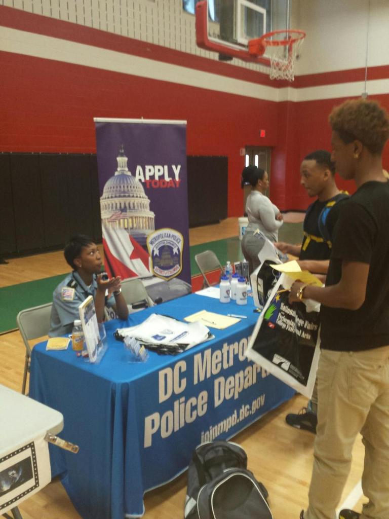 MPDCadetCorps's tweet photo. Cadet at Wilson Sr. High for career fair. We're informing students of benefits and more about the Cadet program. http://t.co/QE6SQsoj84