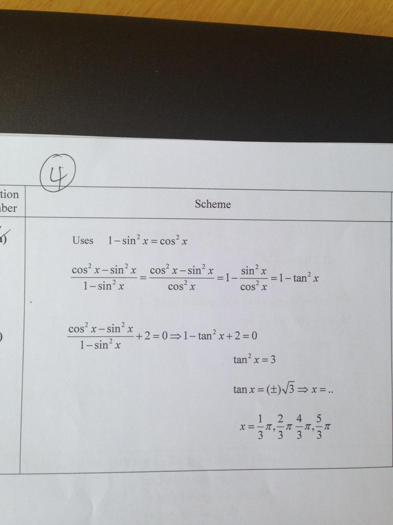 KTSMATHS's tweet image. Year 12 c2 answers 5-8