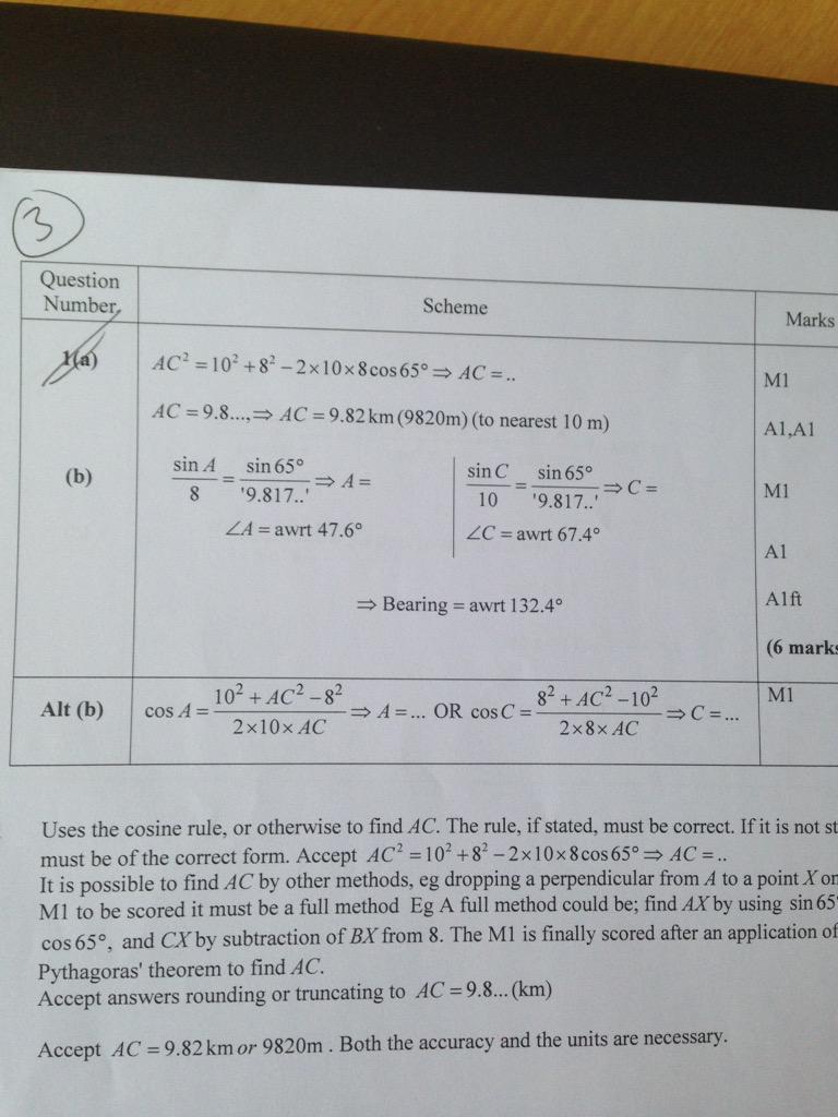 KTSMATHS's tweet image. Year 12 c2 answers 5-8