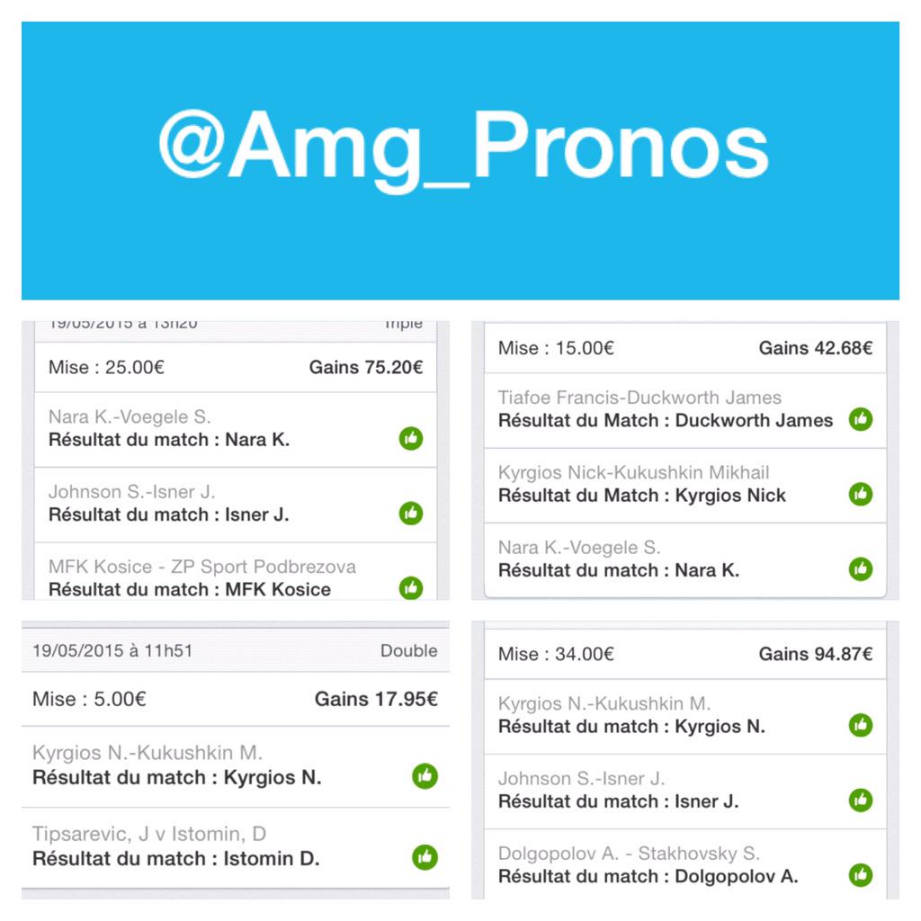 OwlPronos's tweet image. ⚠️Bilan tennis 19/05⚠️ RT ! RT ! RT !

Bon ben c'est un PERFECT !!! 😳😍💰

Je veux un max de RT !!! Merci...