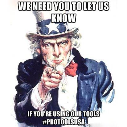 Let us know if you're using our tools using the hashtag #ProToolsUSA.