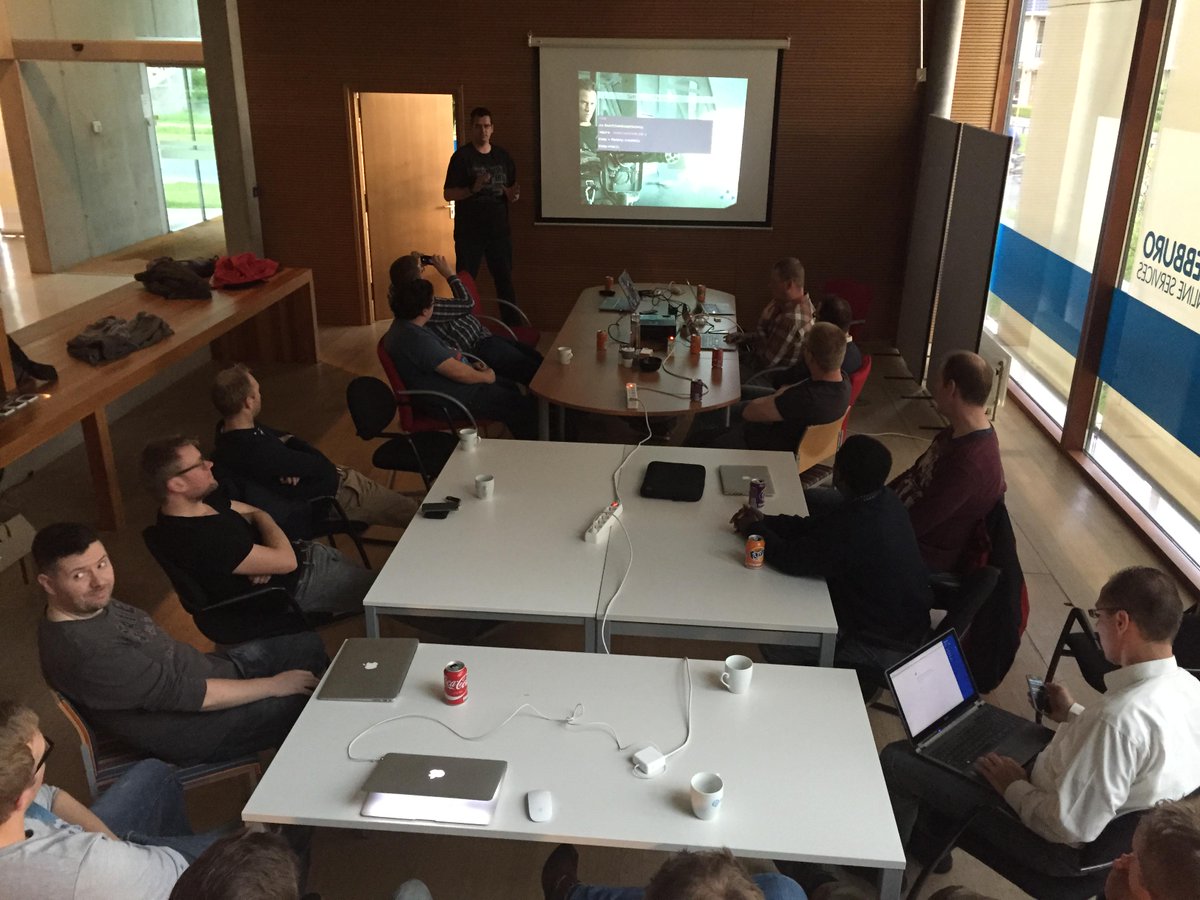 PHPFRL's tweet image. Now hearing about ReactPHP from @WyriHaximus #phpfrl