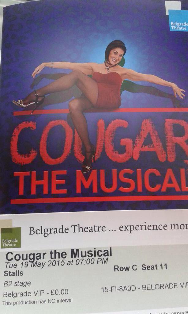 midlandstheatre's tweet photo. We're in 2 places tonight! @TopGirls_Tour @mac_birmingham and Cougar The Musical @BelgradeTheatre #lovetheatre http://t.co/SPOsOdZQe0