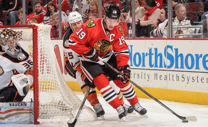 SiriusXMNHL's tweet photo. Getzlaf: 27 pts in 33 games against the #blackhawks
Toews: 20 pts in 26 games against the #Ducks
#CHIvsANA http://t.co/if0ic4So23