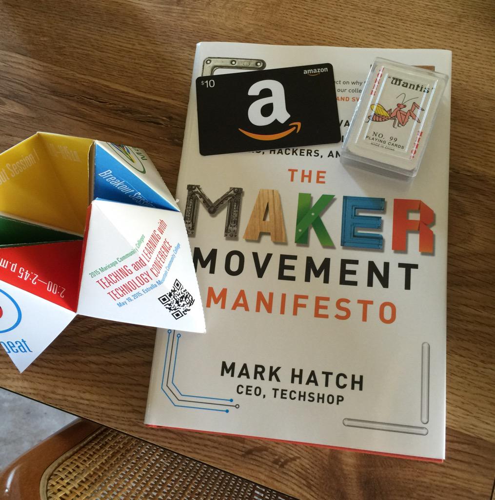 nikolmp's tweet photo. I learned, had fun & won fabulous prizes at the MCCCD Teaching and Learning with Technology Conference. #mtech15 http://t.co/yUKxwzwclk