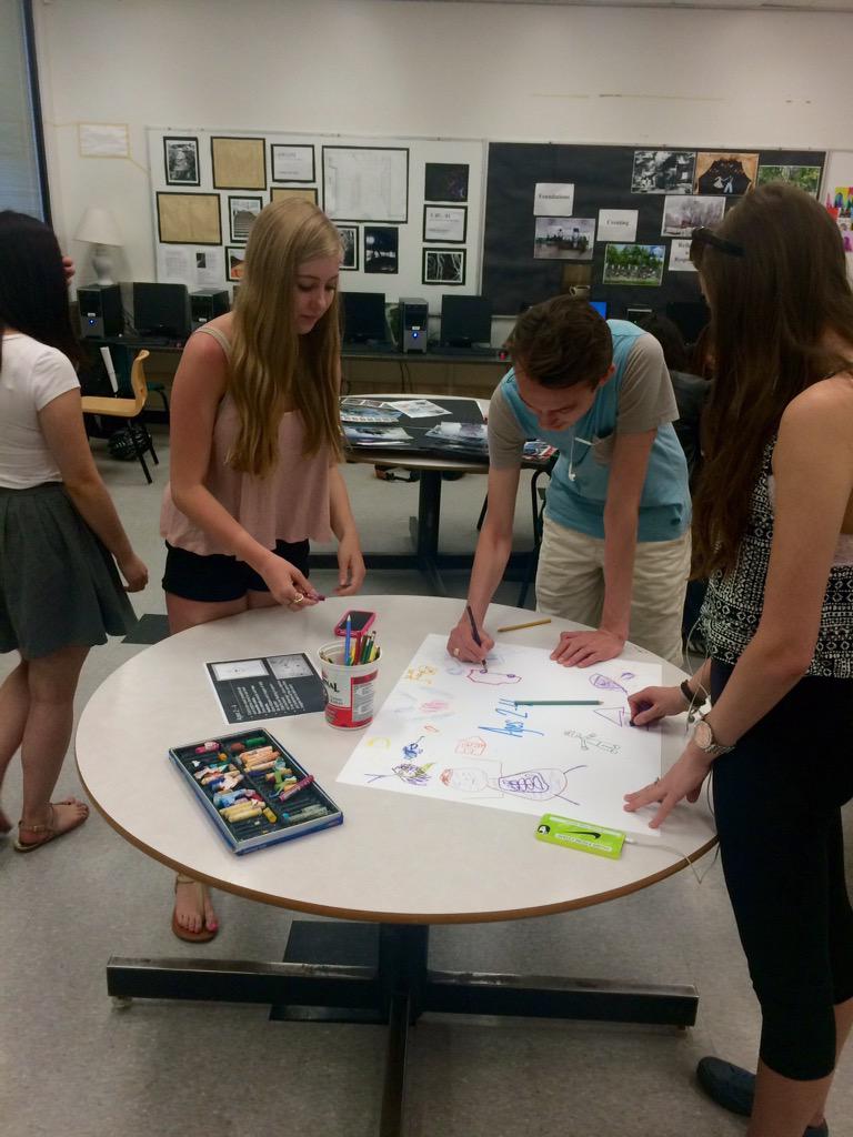 emilycleary14's tweet photo. In prep for our Storybook Summative, the Media Arts class channeled our inner child today. #developmentalstages http://t.co/YZkoBhn2e5