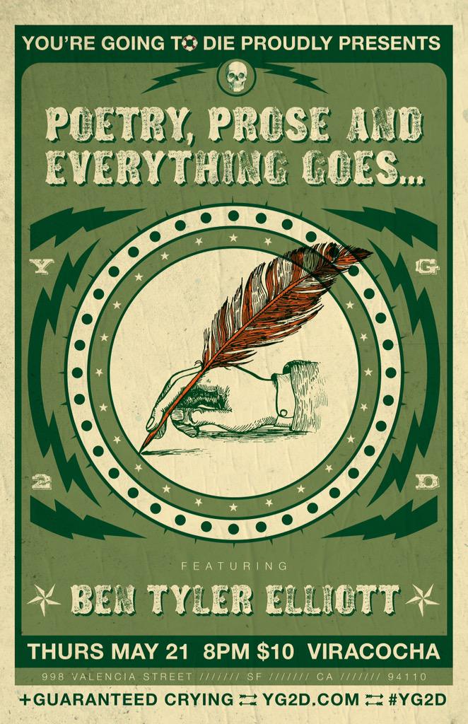 YerGoing2Die's tweet photo. This Thursday night @YerGoing2Die's live event in #SanFrancisco #SF #SFmusic #SFopenmic #Sanfran #BayArea http://t.co/LtTuWTEaXj