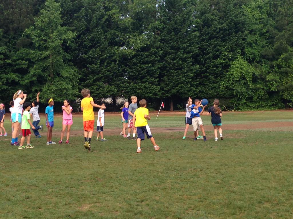 5th grade kickball game. A little healthy competition never hurt anyone!