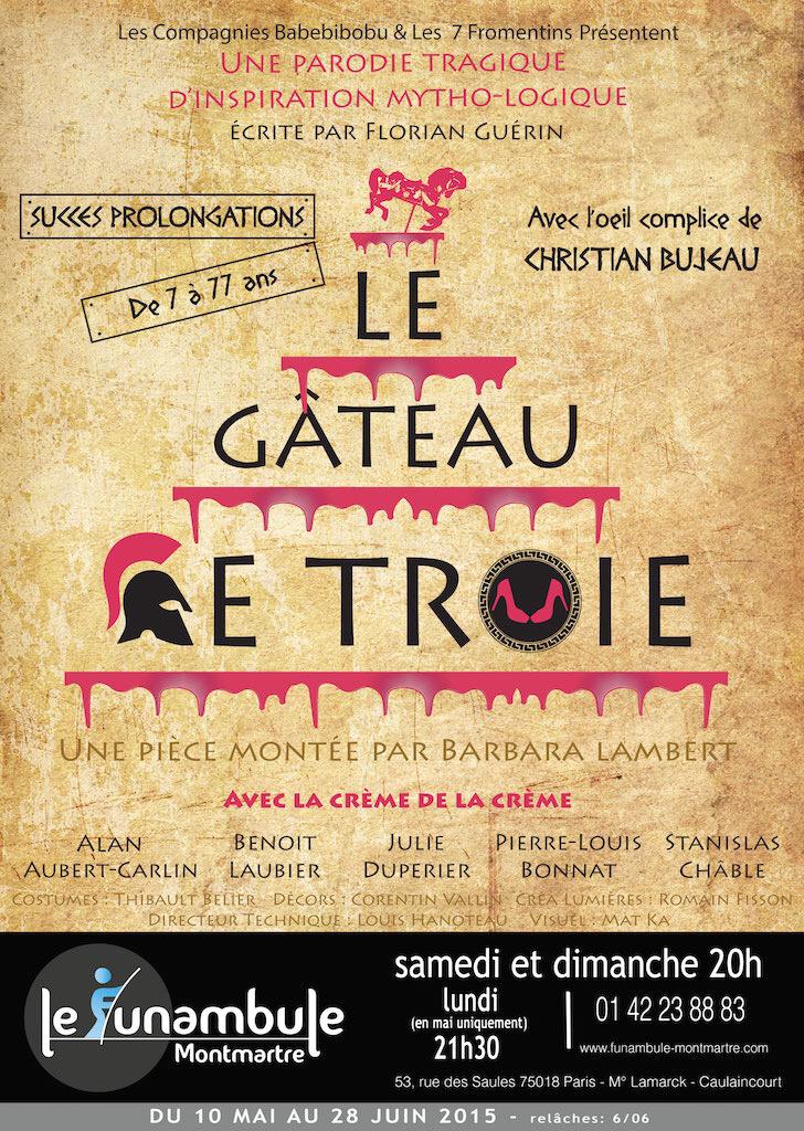 AlanAubert's tweet photo. @InstantsTheatre venez découvrir la folle parodie mytho-logique "Le gâteau de Troie" au @FunambuleM ! 😜🎉 http://t.co/qihC6bWyX3