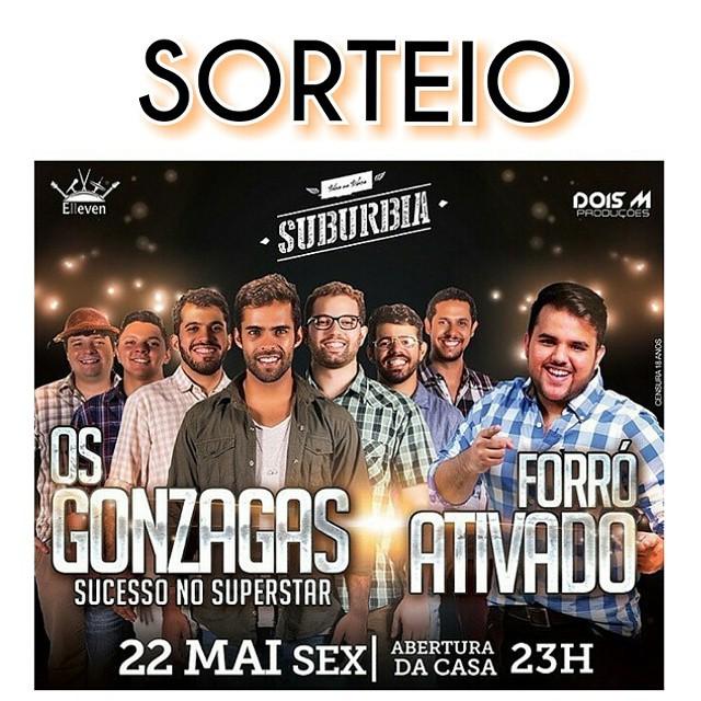 agendaju's tweet photo. Vamos curtir o forró de @osGonzagas ao vivo nessa sexta no @suburbiaaju.

E para participar do sorteio
1. Curtir a … http://t.co/2cbqJuIx8m