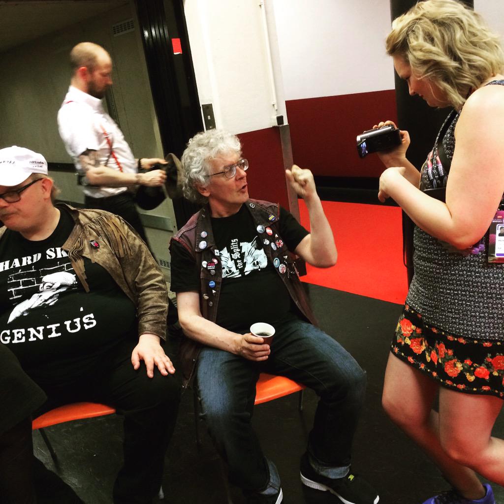 Eurovision's tweet photo. #FIN relaxing backstage before going on! #Eurovision http://t.co/rQQat4D8ab