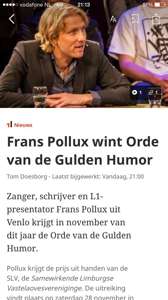 BjornvandeKlomp's tweet photo. Van harte proficiat @franspollux #verdomdverdiend, wert 'n moije aovend ien #rooj @VenrayNL 👍👍 @depielhaas http://t.co/ACkL6SPoep