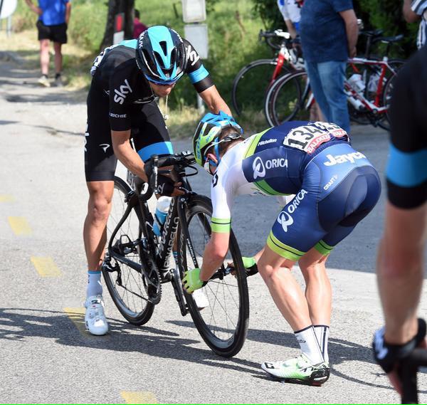 Euro_cyclist's tweet photo. So much panache shown today by these two, only to be smacked with sanctions by the farcical @UCI_cycling #noteuro http://t.co/R0sevYGnvR
