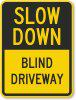 Marshall_Talks's tweet photo. Should say "Slow down, Watch out for blind people." 

#disabilityrights #disabilityconfident http://t.co/WWE0kM9DNG