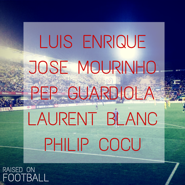 RaisedFootball's tweet photo. What do all the league winning coaches from Europe's top leagues have in common? http://t.co/SvRismqqyK