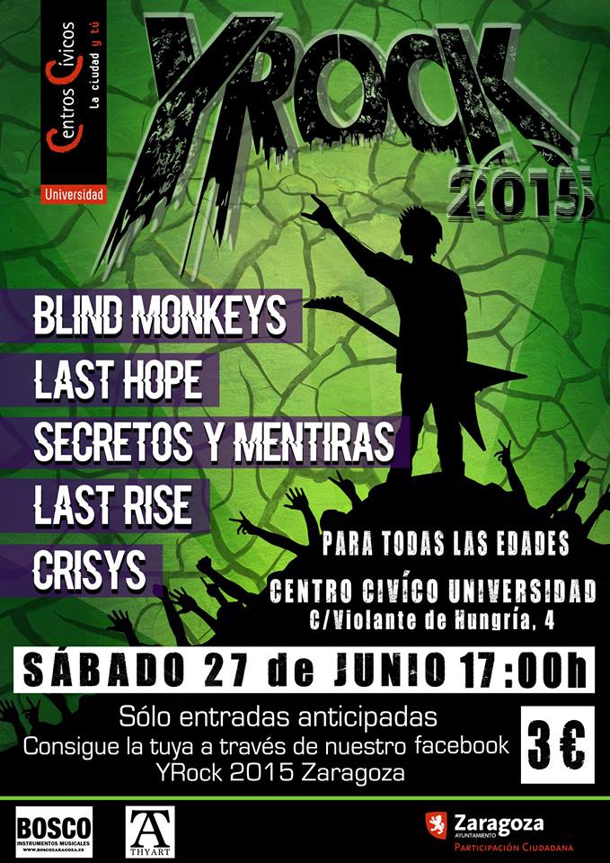 LHope_Official's tweet photo. Tocamos en el YRock 2015 Zaragoza!! El sábado 27 de junio junto con 4 bandas locales.
Entradas a la venta MD. http://t.co/yeVz1IF0i3