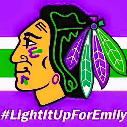 TheFAFoundation's tweet photo. RIP Emily Beazley. Let's dedicate tonight's #Blackhawks game to her! #LightItUpForEmily http://t.co/wPcogqW0gN