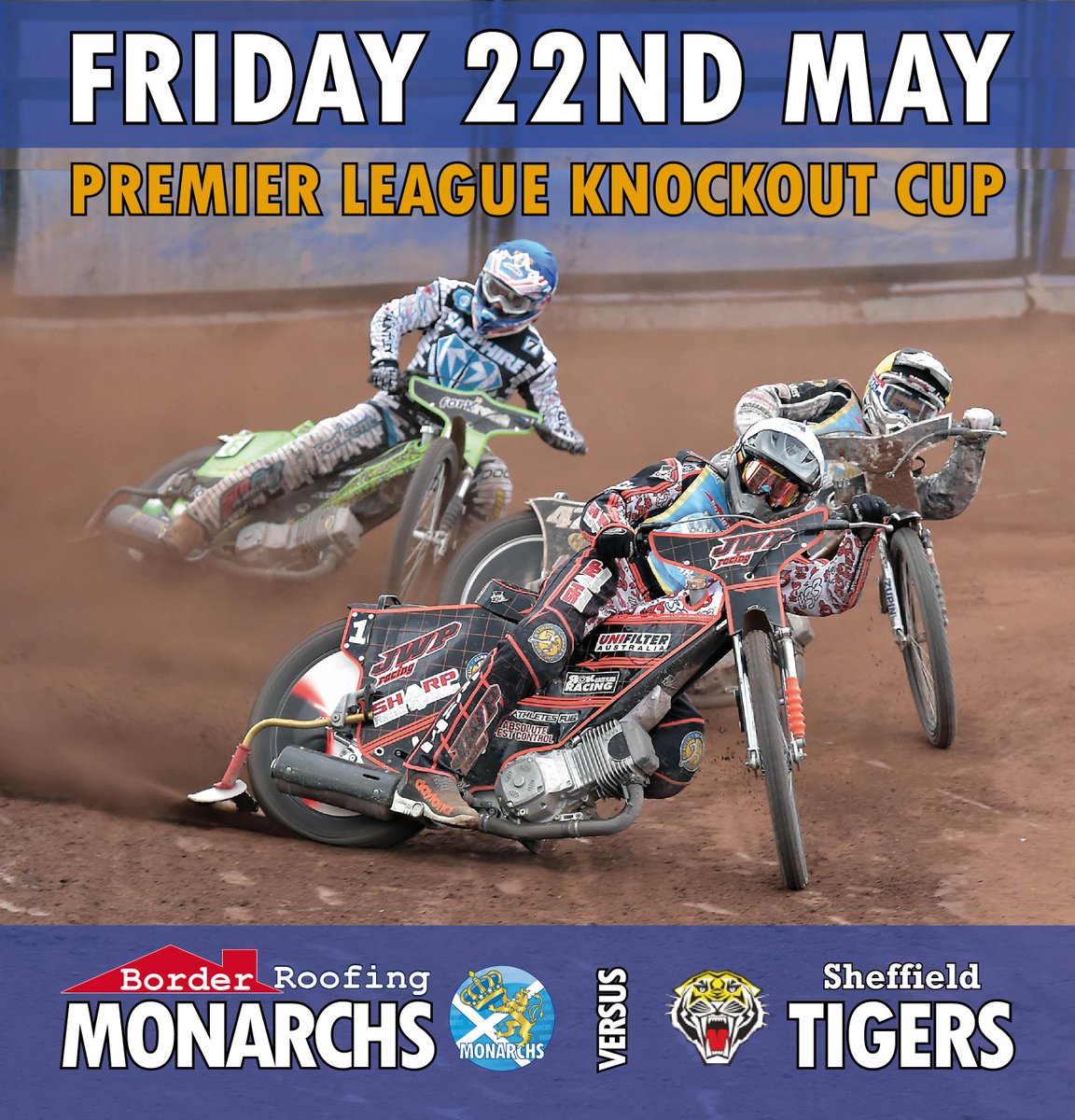 EdinMonarchs's tweet photo. It's Knockout Cup time this Friday at Armadale against @TigersSpeedway! Be there cheer the team on! #JoinTheDefence http://t.co/B99sYquvgs