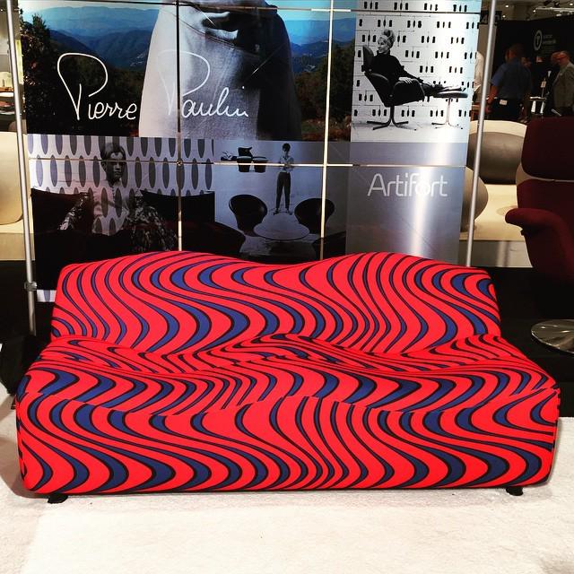Colorful, swirly sofa by Pierre Paulin for Artifort. #Artifort #pierrepaulin #icff #icff2015 #nycxd #nycxdesign #t