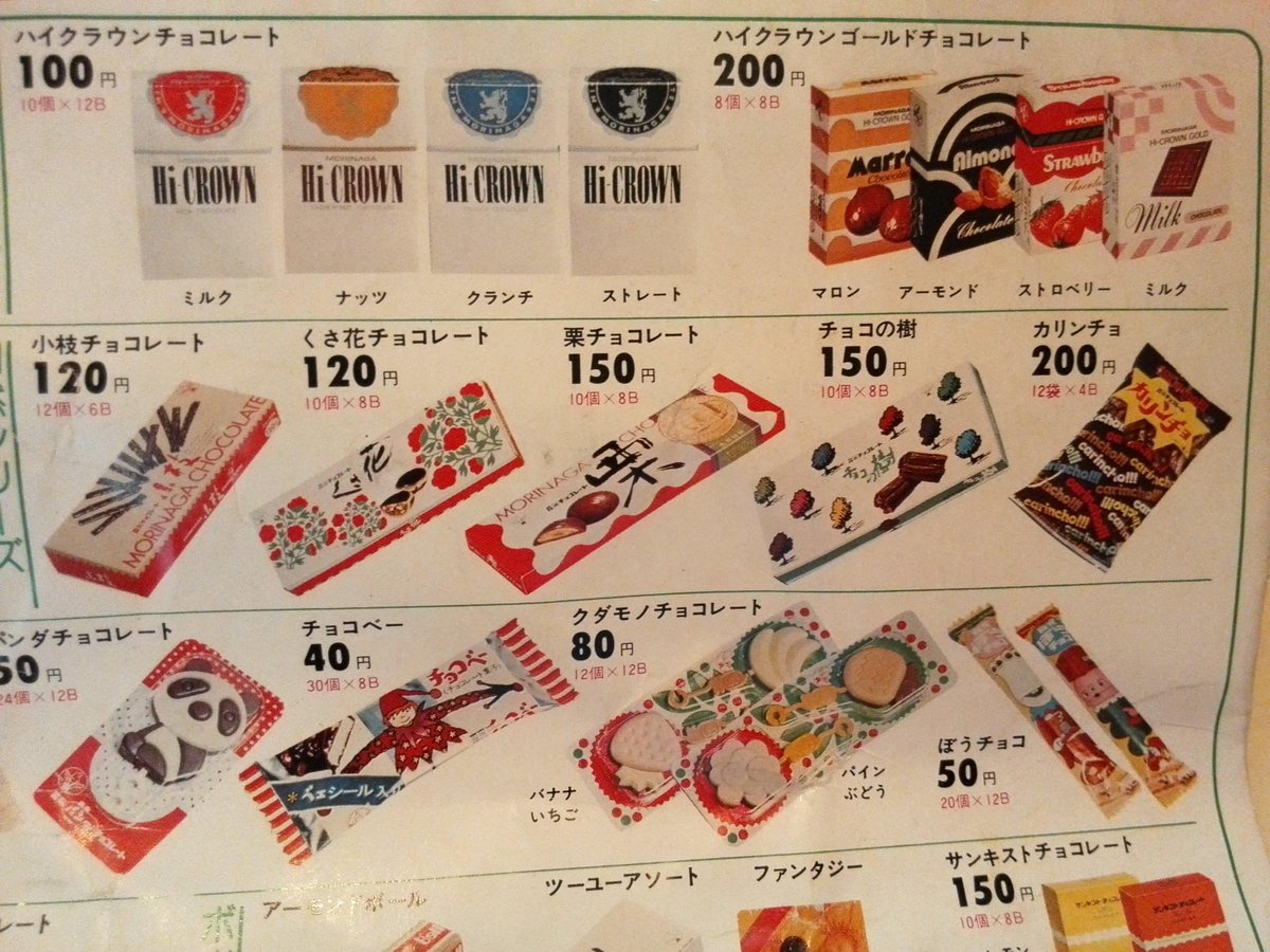 ☆1976年 森永製菓の懐かしお菓子