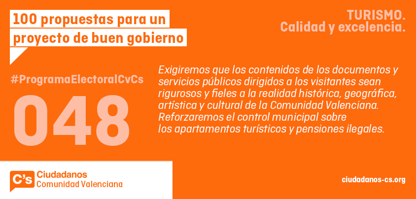 CsCValenciana's tweet photo. 100 Propuestas para un proyecto de buen gobierno #ProgramaElectoralCvCs @CsCValenciana @CarolinaPunset http://t.co/mrGeq8DM7i