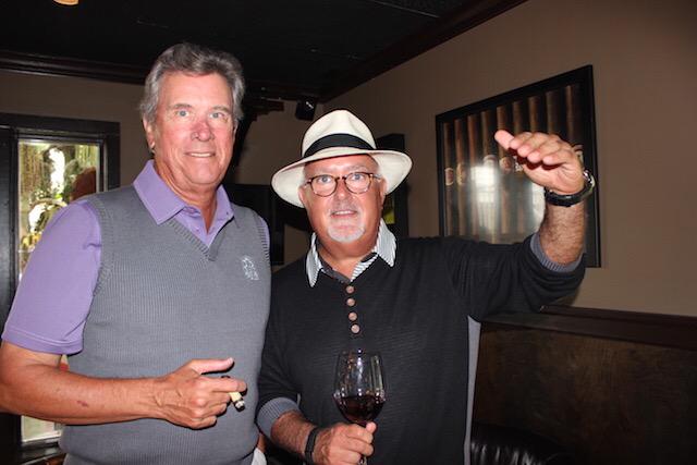 These two always making happy hour interesting. #oldguysrule #HappyHour #style #GolferSwag