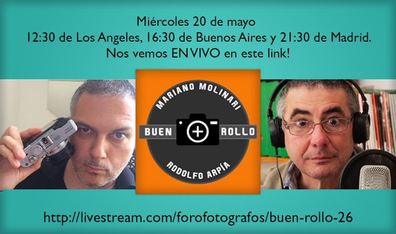buenrollopod's tweet photo. Este MIERCOLES,  Buen Rollo, tu videopodcast de fotografía, con @rarpia y @molinaripixel  http://t.co/t3SEC3Ukoq http://t.co/VBUV62xU2w