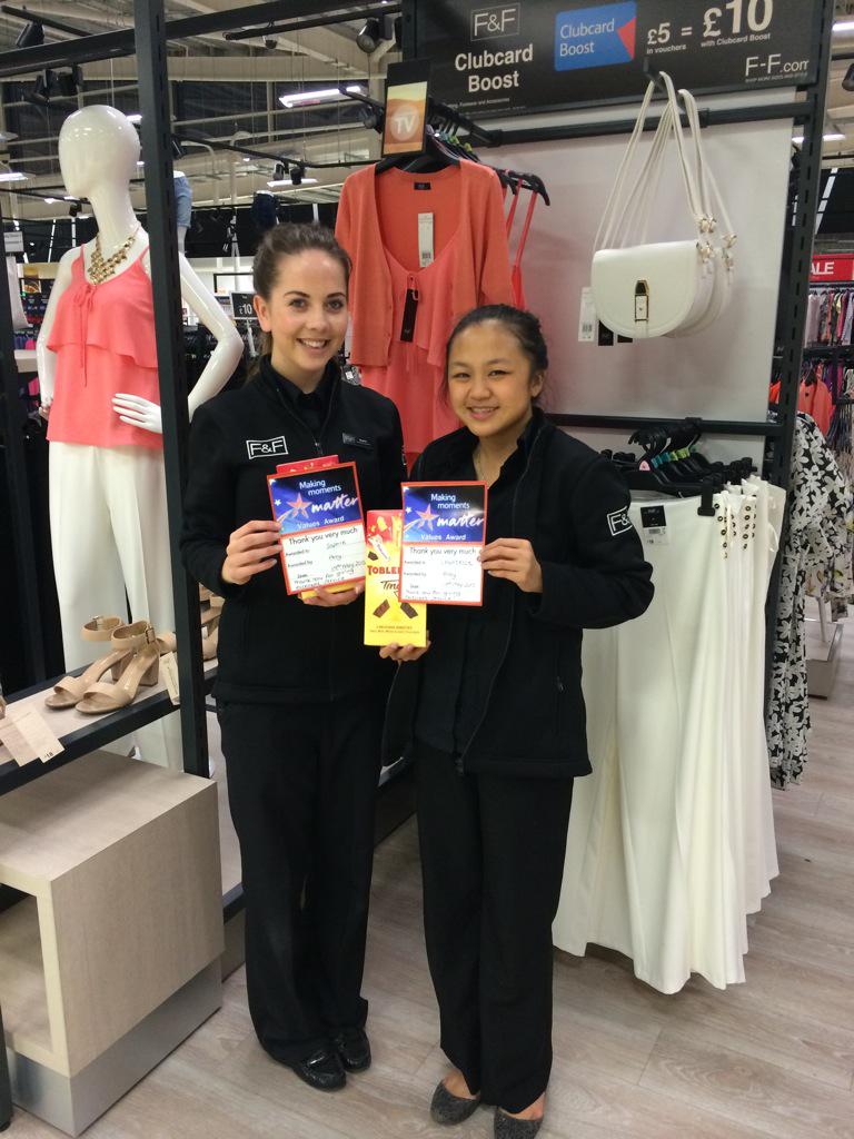 Our F&amp;F girls receiving a values award for great service tonight! Well done Sophie and Chantelle! <a href="/julieswindells/">julie swindells</a>
