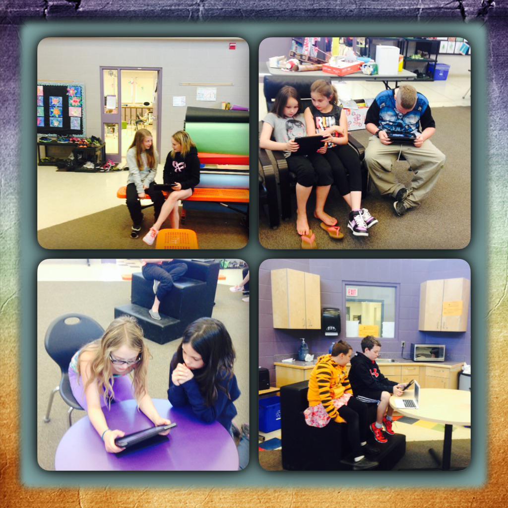 KreftingsClass's tweet photo. @ArissClass collaborating on iMovies for book club trailers http://t.co/G1FPjbP3Qw http://t.co/bZAzh5JYpY