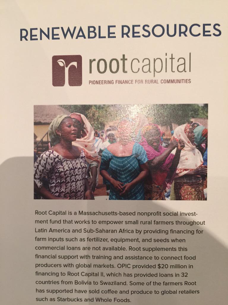 Congrats to all #OPICImpact award recipients esp those impacting #Africa @RootCapital @BridgeAcademies #BelstarDev