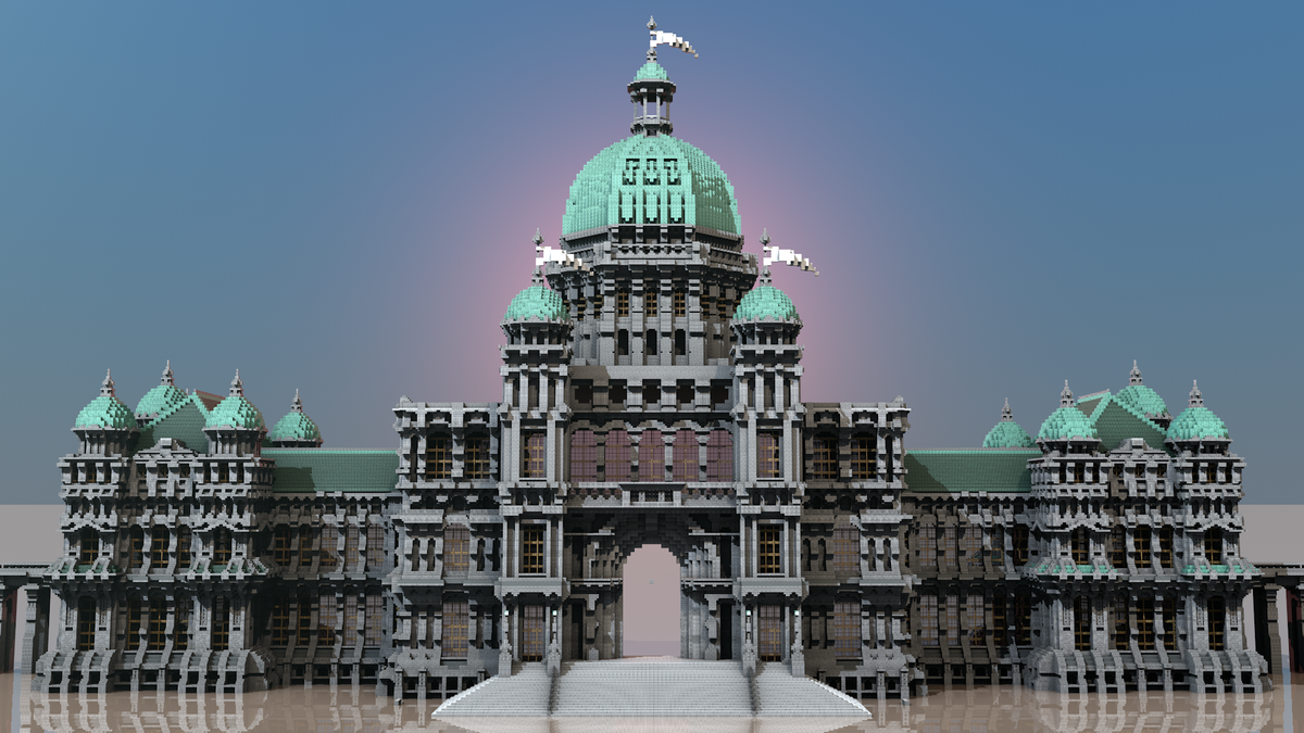 Sean A Work In Progress Structure Inspired By The British Columbia Legislature Collab With Zortron Pandoras Blocks Http T Co D2t1d1hw10